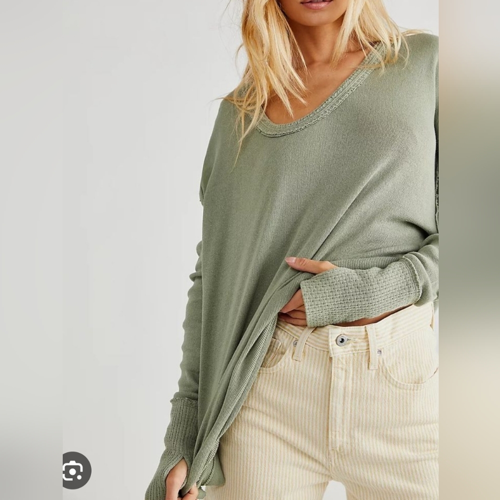 FREE PEOPLE COLBY LONG SLEEVE TEE
